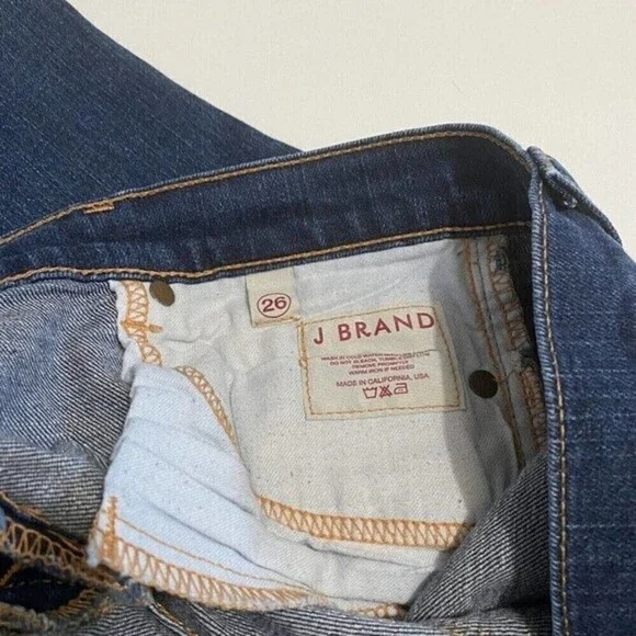 J Brand Womens Low Rise Straight Leg Jeans Blue Size 26 x 30 Denim Classic - Picture 8 of 9